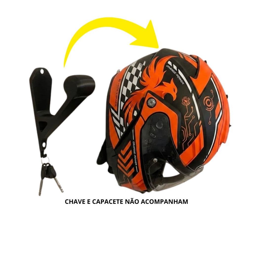 Suporte Capacete de Parede Compativel Capacete Pro Tork Modelo R8 Fechado Urbano Masculino Feminino
