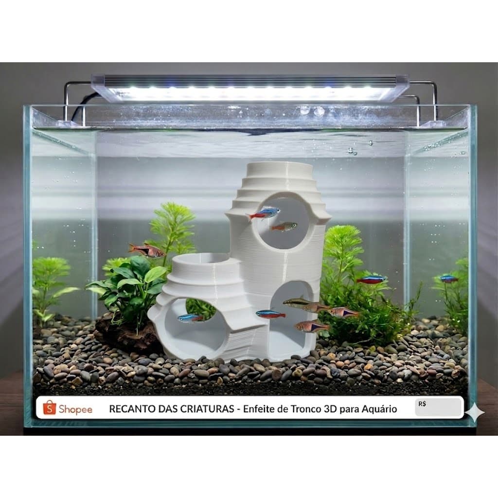 Castelo Toca Gruta Esconderijo Peixes Aquario Betta Guppy Casa Aquarios Enfeite