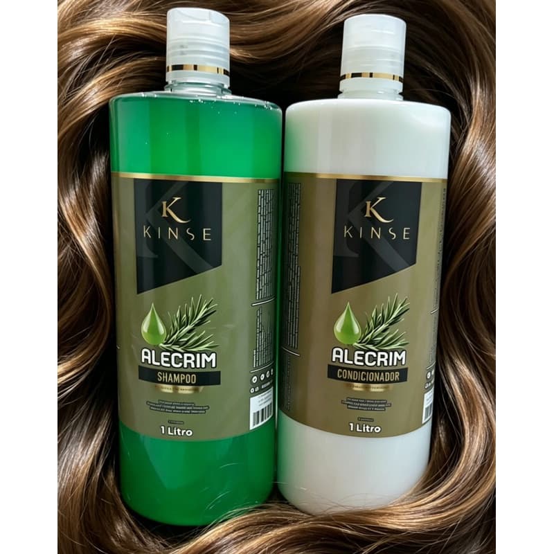 shampoo e condicionador kinse alecrim Ele é formulado para limpar, equilibrar a oleosidade e estimular o crescimento