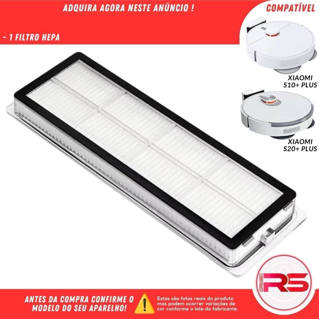 Filtro Hepa Robo Aspirador Xiaomi S10+ X10+ S20+ X20+ Plus