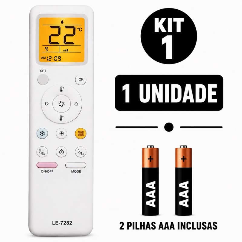 Controle Remoto Universal Para Ar Condicionado Inverter Eos Faz Todos Com Luz