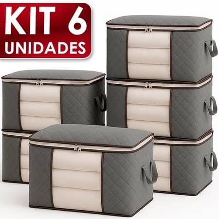Organizador de Guarda-Roupa Bolsa Multiuso Impermeável Contra Poeira para Edredons Mantas e Casacos