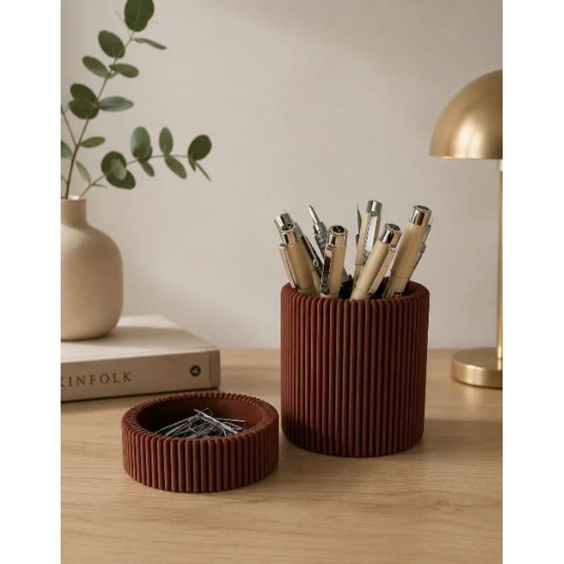 Porta canetas lápis pincéis  objetos  - Organizador de mesa decorativo  escritório