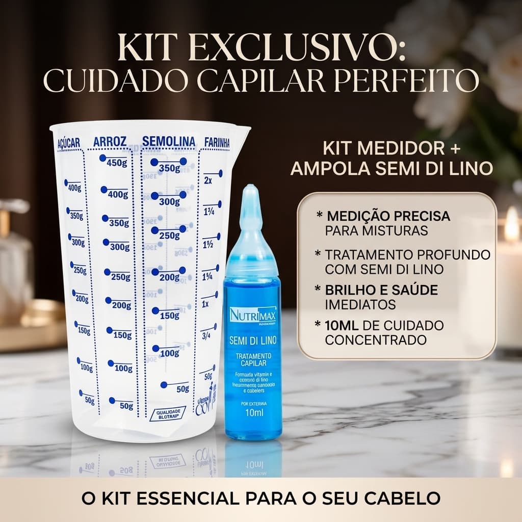 Semi Di Lino Ampola Capilar + Copo Dosador