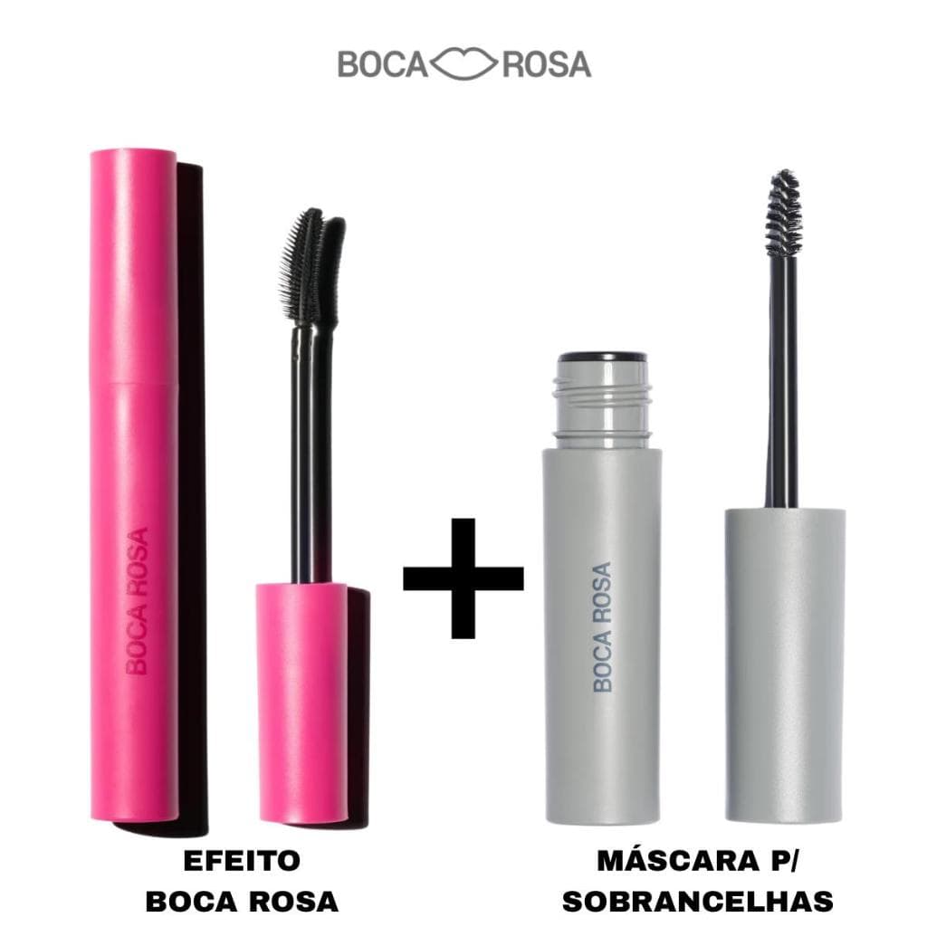 Kit Máscara Efeito Boca Rosa +  Máscara Para  Sobrancelha Gel Transparente Alongamento e Definição