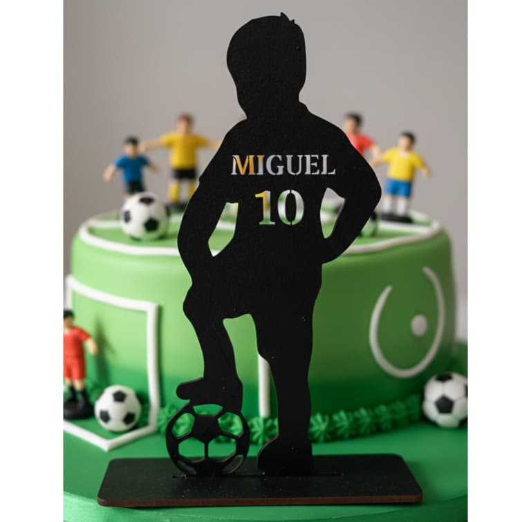 Lembrancinha Personalizada Futebol Centro de Mesa MDF - Kit 10 a 20 Peças - Envio Rápido