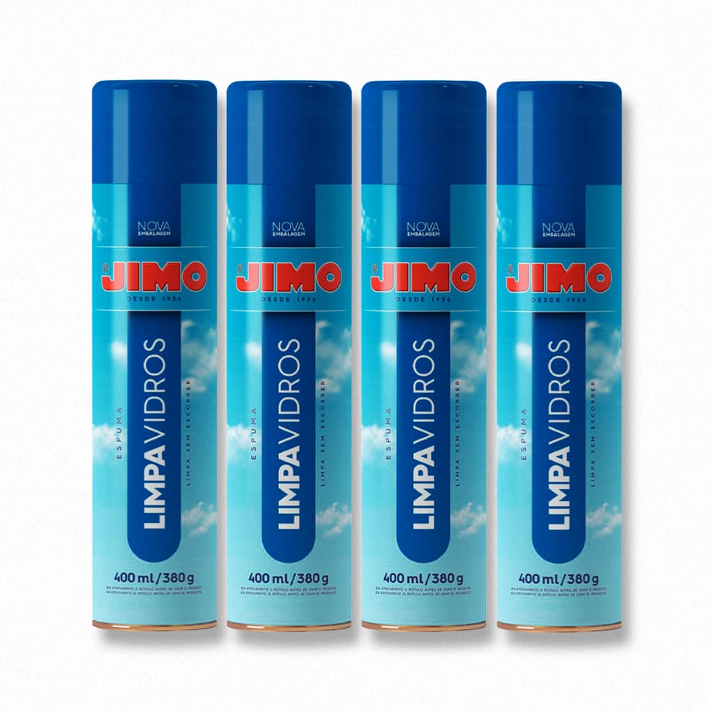 LIMPA VIDROS Jimo 1 2 3 ou 4 Unidades Limpeza Espelhos Box Spray 400ml Profissional