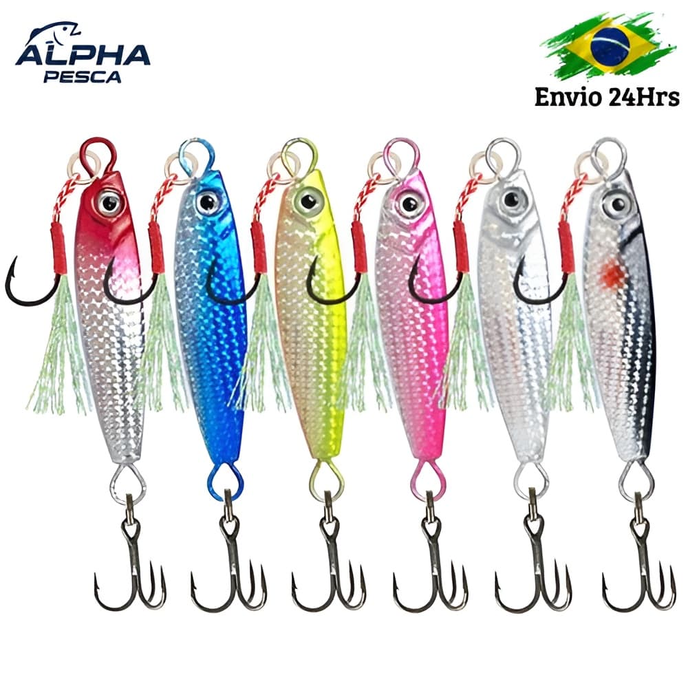 Iscas Artificial Jumping Jig 10g Slow Jig Metal Pesca Tucunaré Robalo