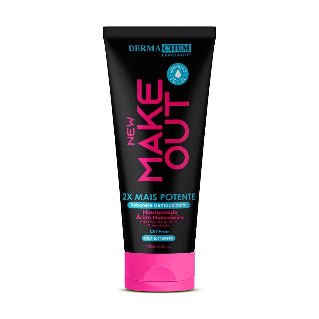 Sabonete Demaquilante New Make Out 100ml Niacinamida e Ácido Hialurônico Dermachem