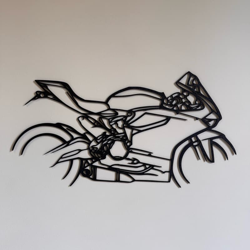 Decoração Quadro Vazado Moto Racing 48cm | Parede Gamer, Mecânica ou Quarto | Premium