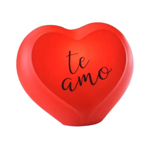 Luminária de Mesa 3D Coração Vermelho Te Amo