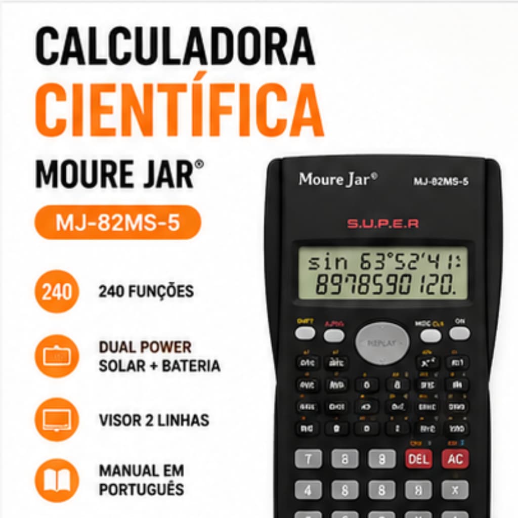 Calculadora Científica 240 Funções Escolar Faculdade MJ-82MS-5