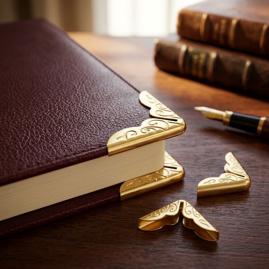 Cantoneira Metal Agenda Encadernação Canto de Livro 14x14mm DOURADA PRATA OURO VELHO