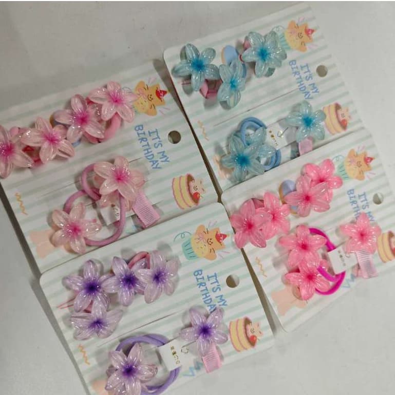 Kit7 Elástico de cabelo para  menina infantil-flor