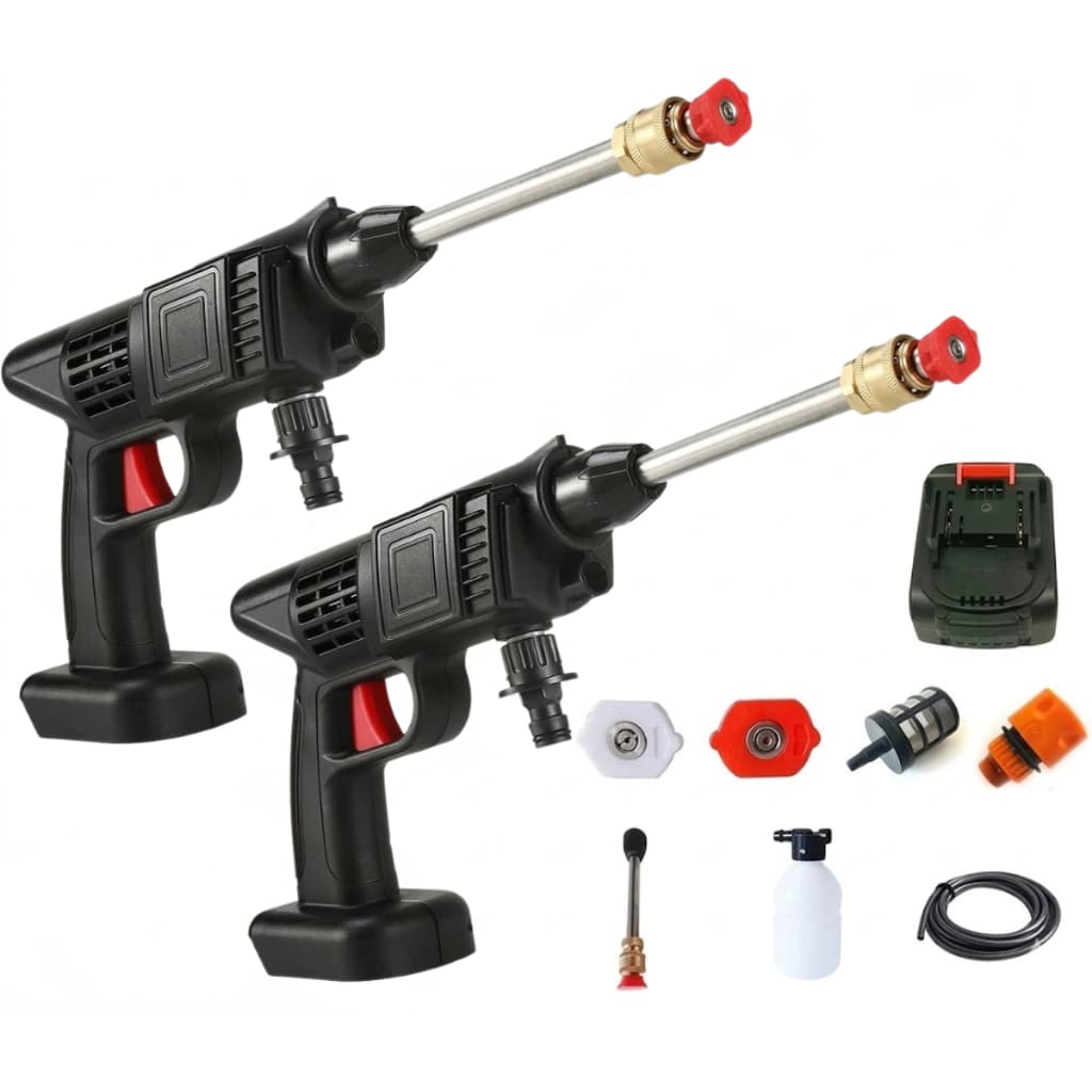 2 Lavadora Alta Pressão Sem Fio Portátil Bateria Recarregável 110/240v
