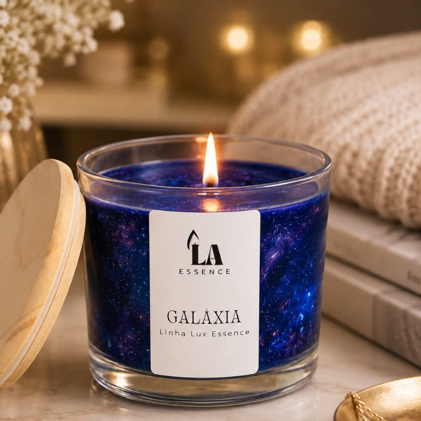Vela Aromática De Cera Em Gel Velas Visual Galáxia Artesanal Perfumadas