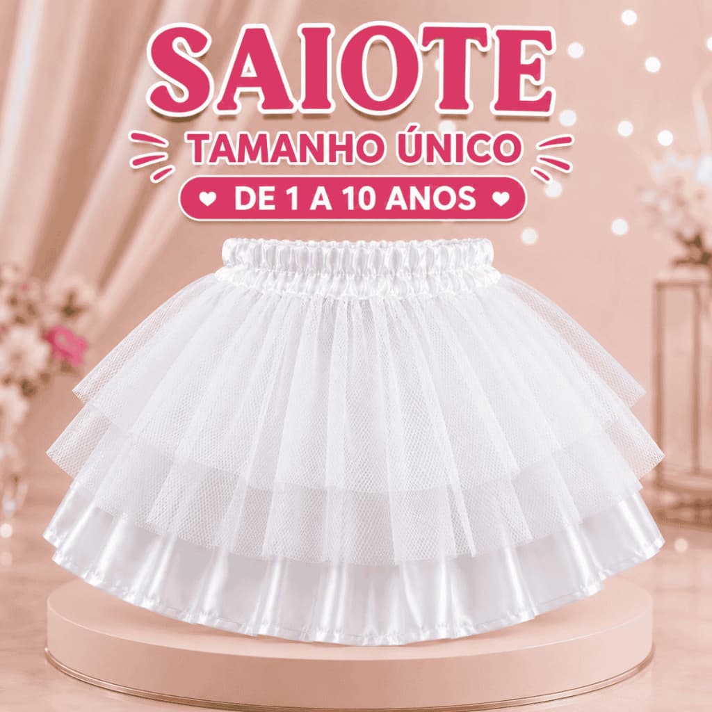 SAIOTE ANAGUA ARMAÇÃO ENCHIMENTO PARA VESTIDO INFANTIL