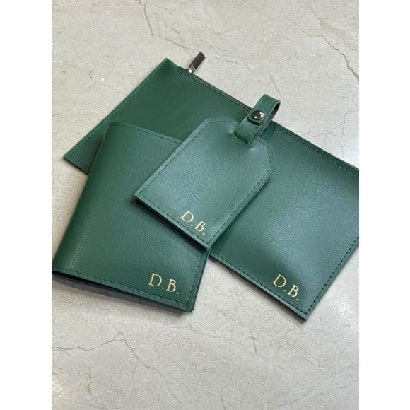 Kit Viagem com Porta Passaporte, Tag de Mala e Porta Voucher Personalizado