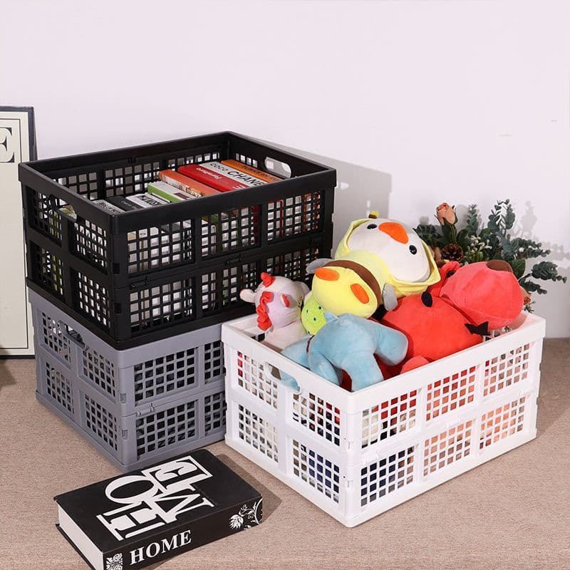Caixa Organizadora Dobrável 34L Grande 44x33x23cm Resistente Forte Durável Multiuso Empilhável para Casa Carro Camping