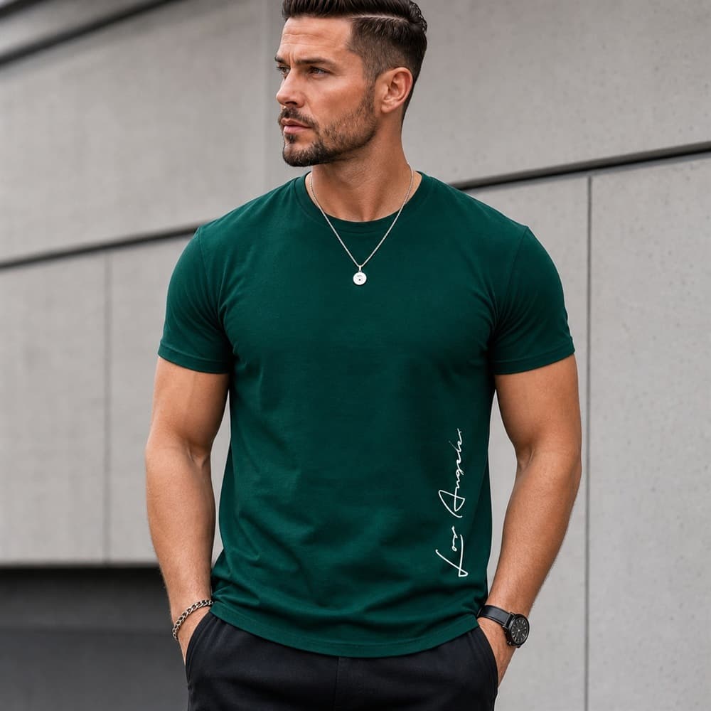 Camiseta Los Angeles Personalizada 100% Algodão Básica Confortável Dia a Dia