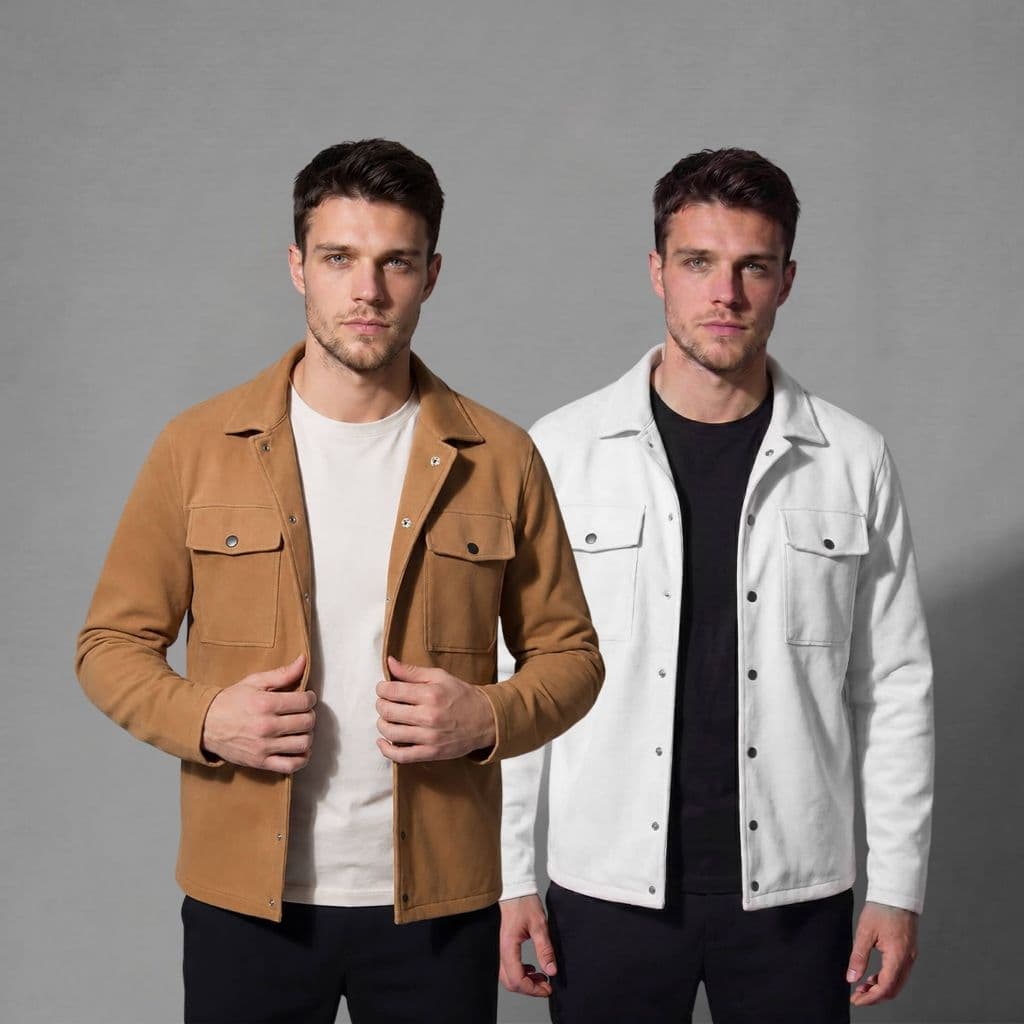 Kit 2 Casaco Casual Premium Masculino Moletom Sobretudo Gola Lapela Social Com Bolsos