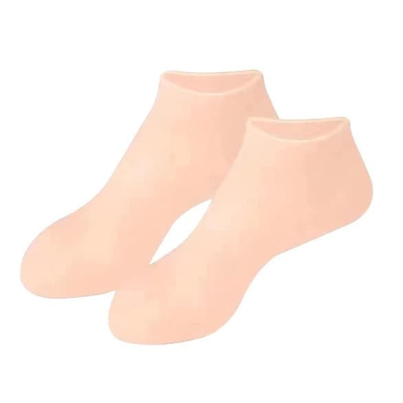 Pares de Meias de Silicone Hidratantes para os Pés Anti Rachaduras e Pele Ressecada