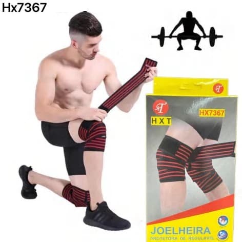 Joelheira Elástica Ajustável Compressão Para Academia Crossfit Musculação 7367