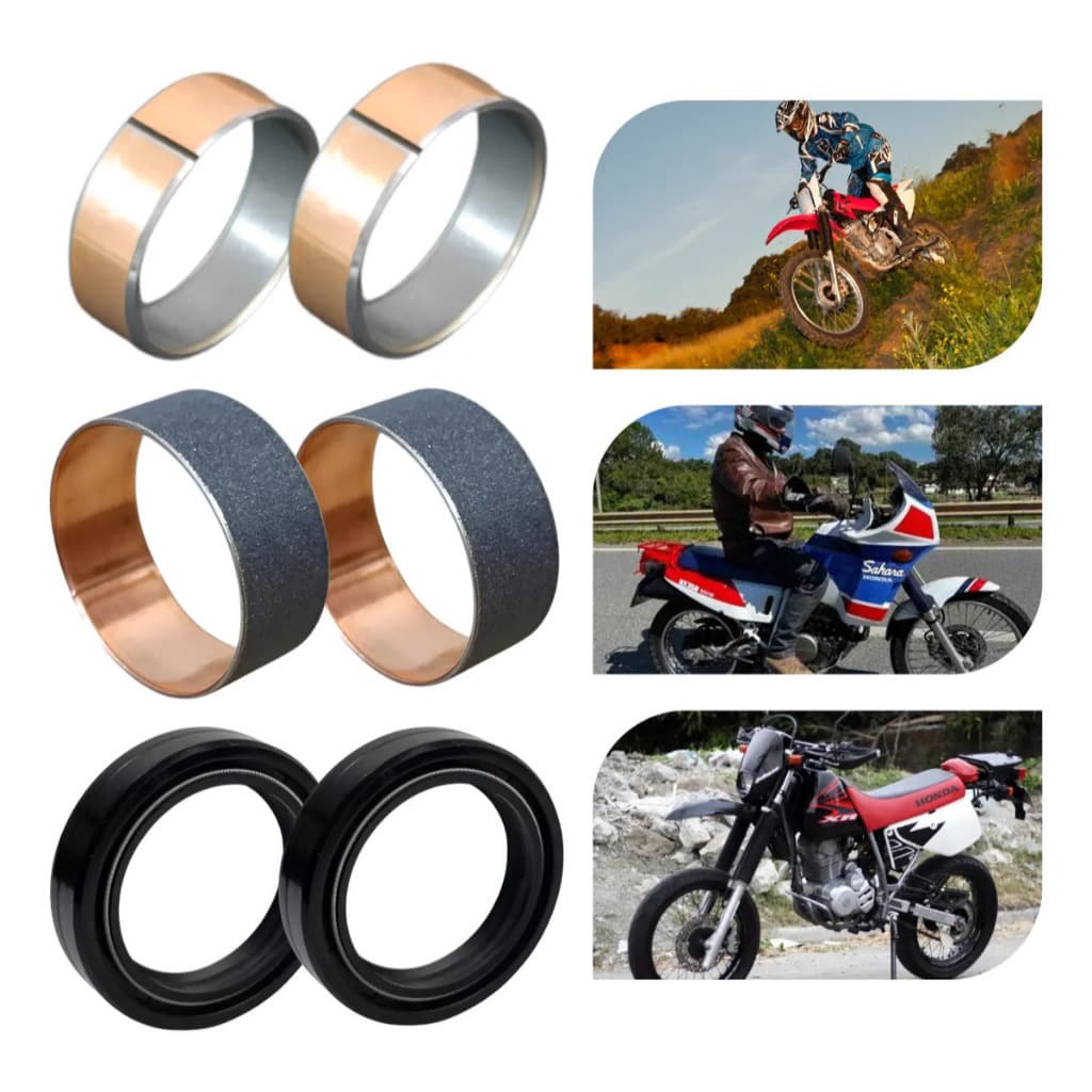 Par Buchas Retentor Bengala Crf 230f Xr 200 Moto Honda Garfo Dianteiro