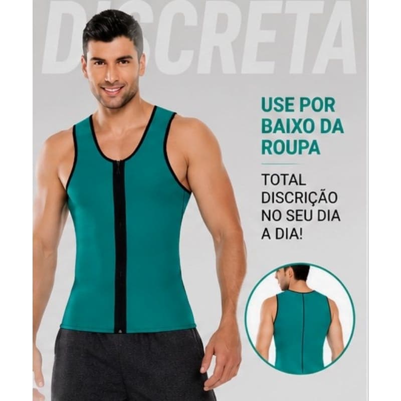 Cinta Modeladora Masculina Térmica com Zíper – Reduz Medidas e Modela o Abdômen