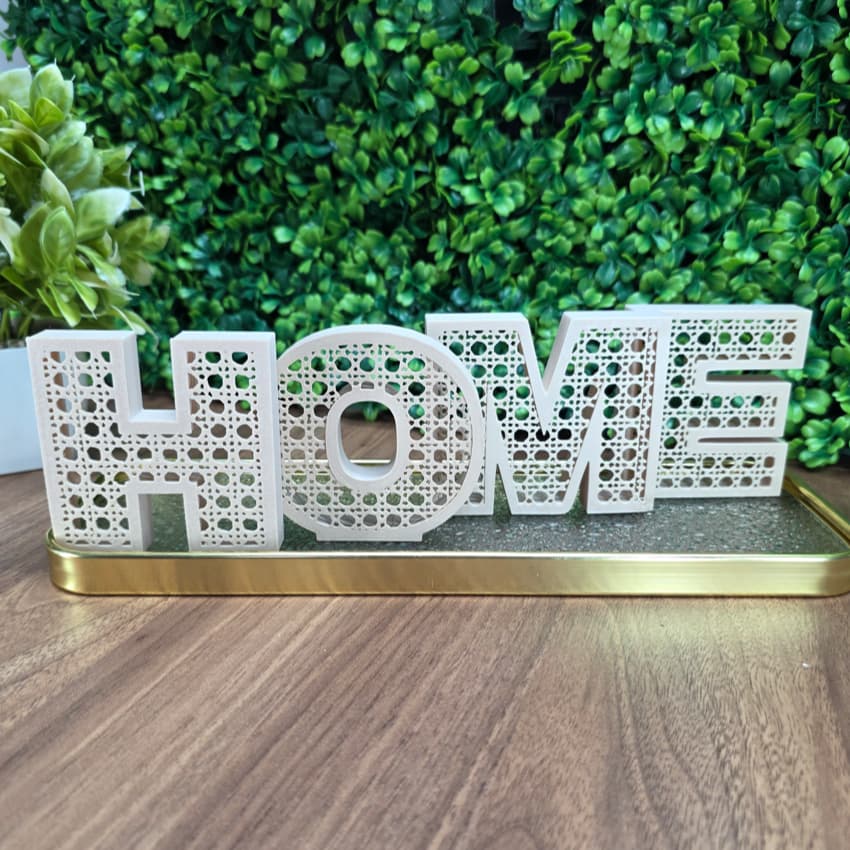 Home Decoração de Sala e Móveis Adorno Decorativo pra bancada Estilo Palha Indiana - Palavra Home