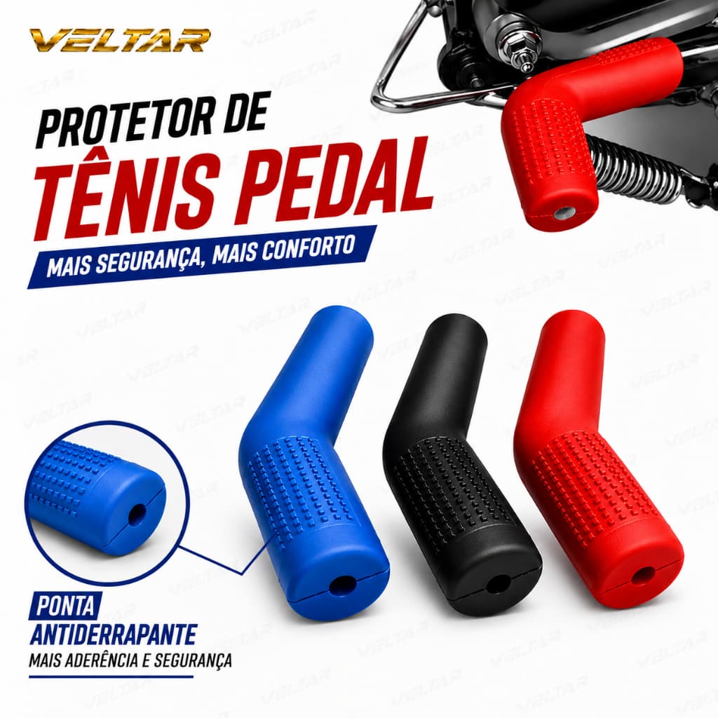 Protetor de tenis pedal macha câmbio moto Universal PVC