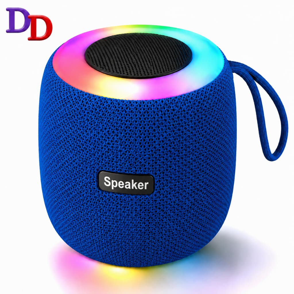 Caixa de som Bluetooth Speaker 5.4 Portátil À Prova D'água LED RGB e Graves Fortes