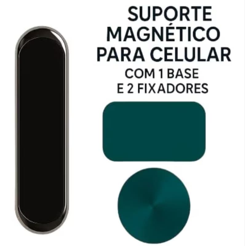 Suporte Celular Carro Universal Magnético Giratório 360° – Ímã Ultra Forte | Compatível com Todos Celulares