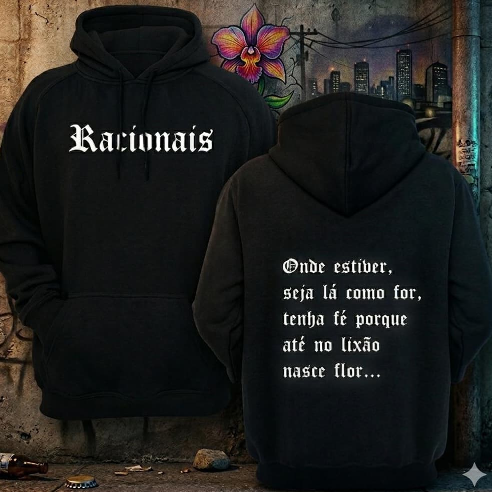 Blusa de Frio Masculino Adulto e Racionais Moletom Flanelado Alta Qualiade Agasalho Com Bolsos