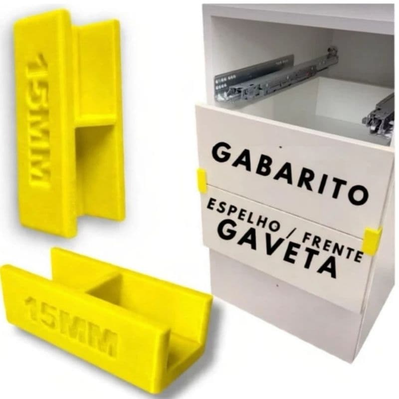 Gabarito Montagem de Móveis 15 e 18mm Espelho Gaveta Nichos Mdf Marcenaria