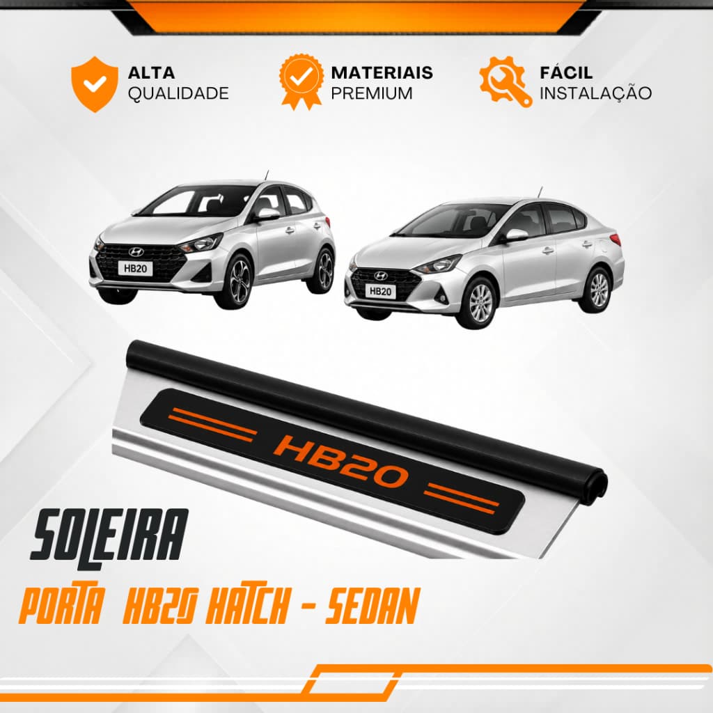 Soleira Proteção de Porta Hb20 Hatch ou Sedan Universal Carro personalizado