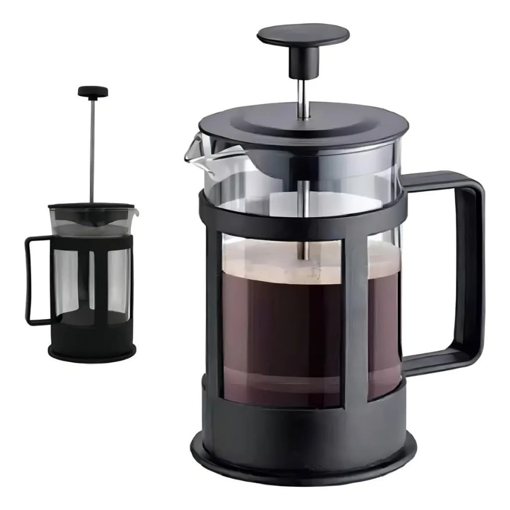 Cafeteira Francesa 350ml Prensa Francesa Vidro e Plástico Café Manual Chá Compacta