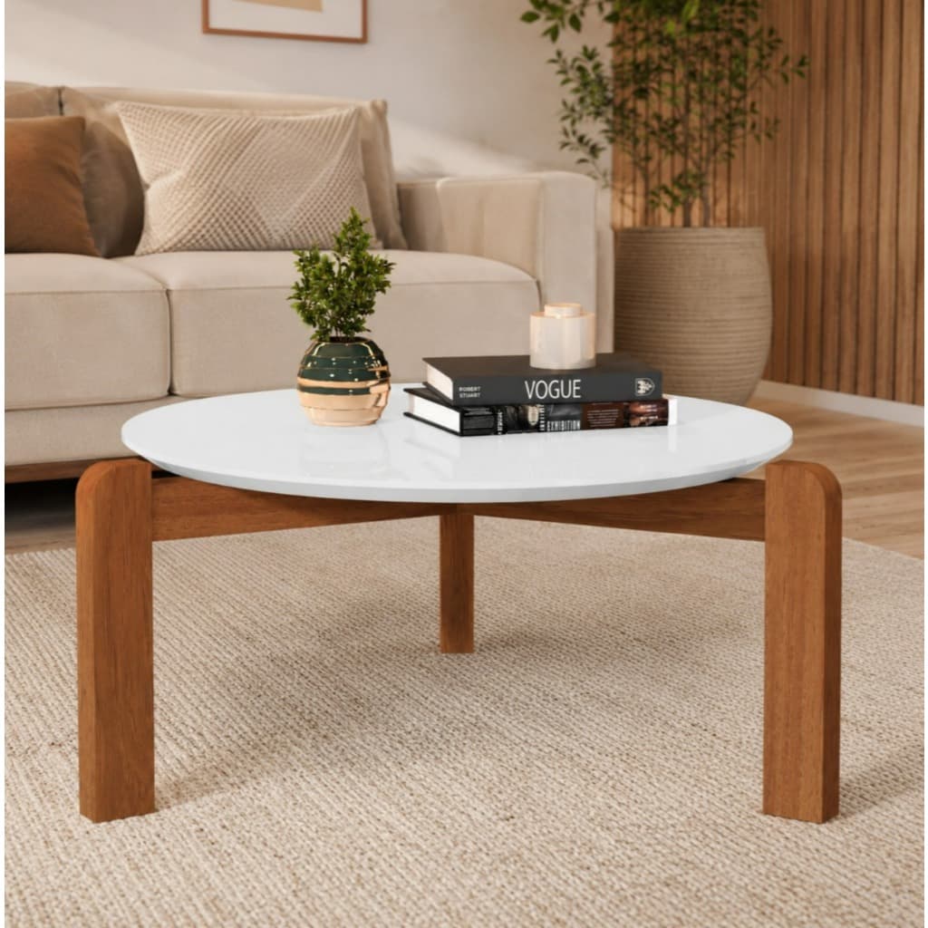 Mesa de Centro Sala de Estar Moderna Madeira Design Elegante Decorativa
