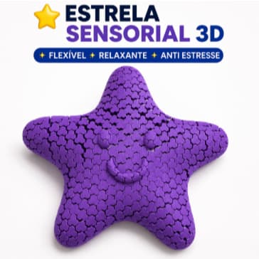 Estrela Sensorial 3D Articulada | Fidget Toy Anti Estresse | Brinquedo Sensorial Flexível | Decoração Geek | Relaxamento
