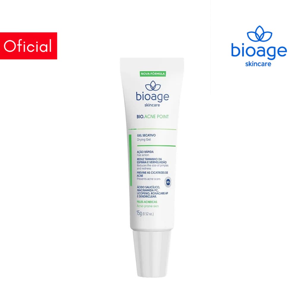 Bioage Gel Secativo Antiacne Rápida Ação Secativa e Redução de Espinha 15g