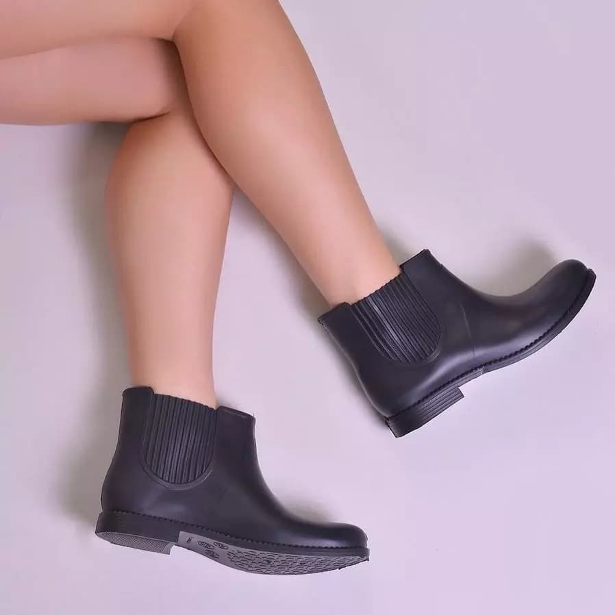 Bota Galocha Feminina Impermeável PVC Confortável Para Chuva