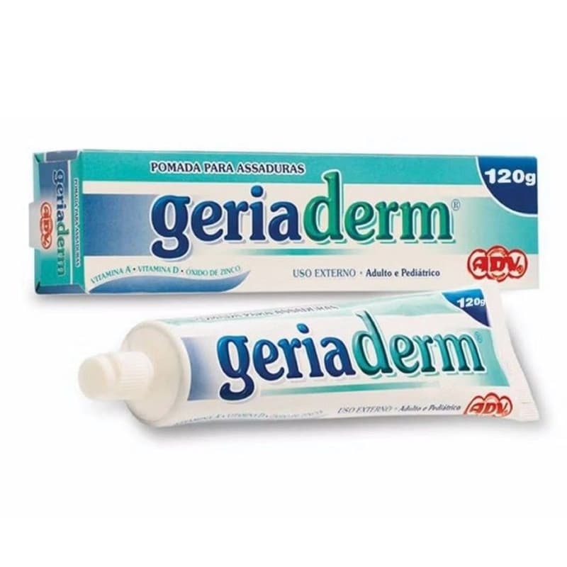 Pomada Geriaderm 120gr ADV Farma Contra Assaduras E Brotoejas Proteção De Pele Com Vitaminas A D E Zinco