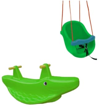 Kit de Brinquedos Infantis Jacaré + Balanço BB – Segurança e Entretenimento para os Pequenos