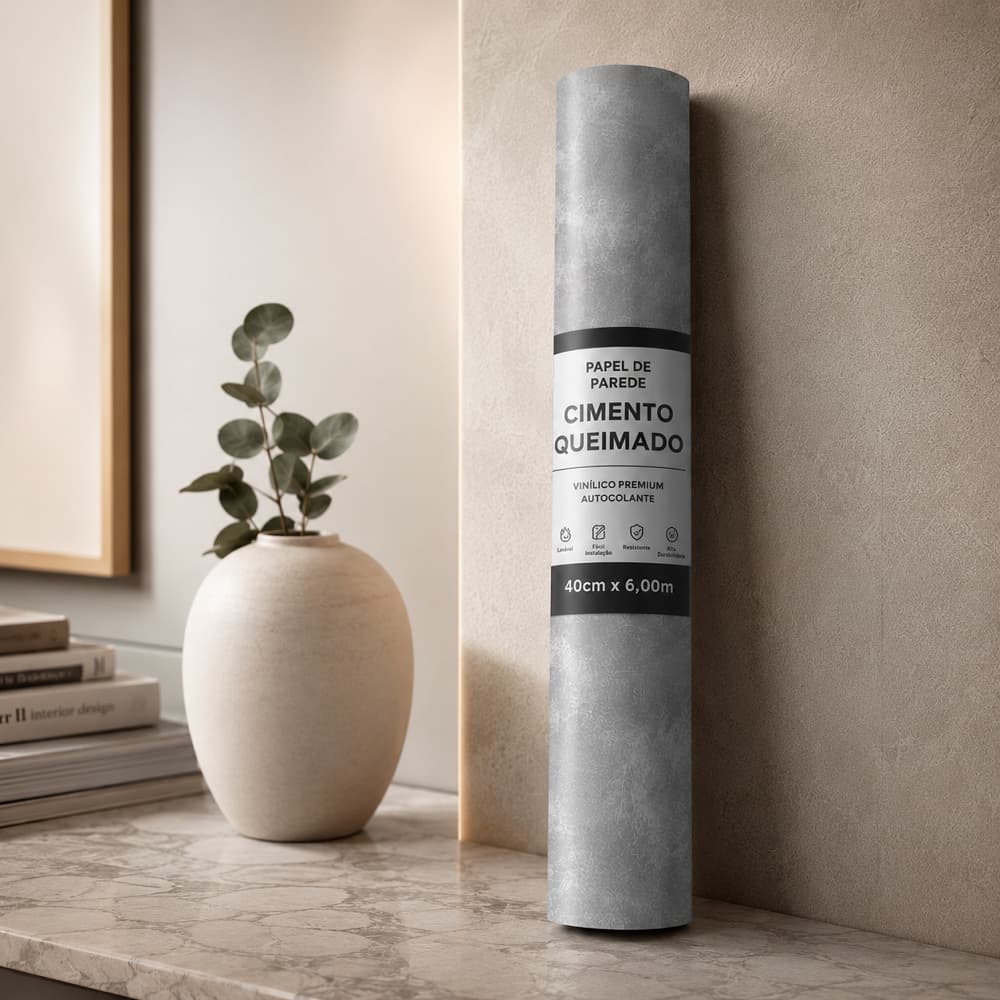 12 Metros Papel de Parede Para Quarto Cimento Queimado Papel de Parede para Sala Adesivo Autocolante