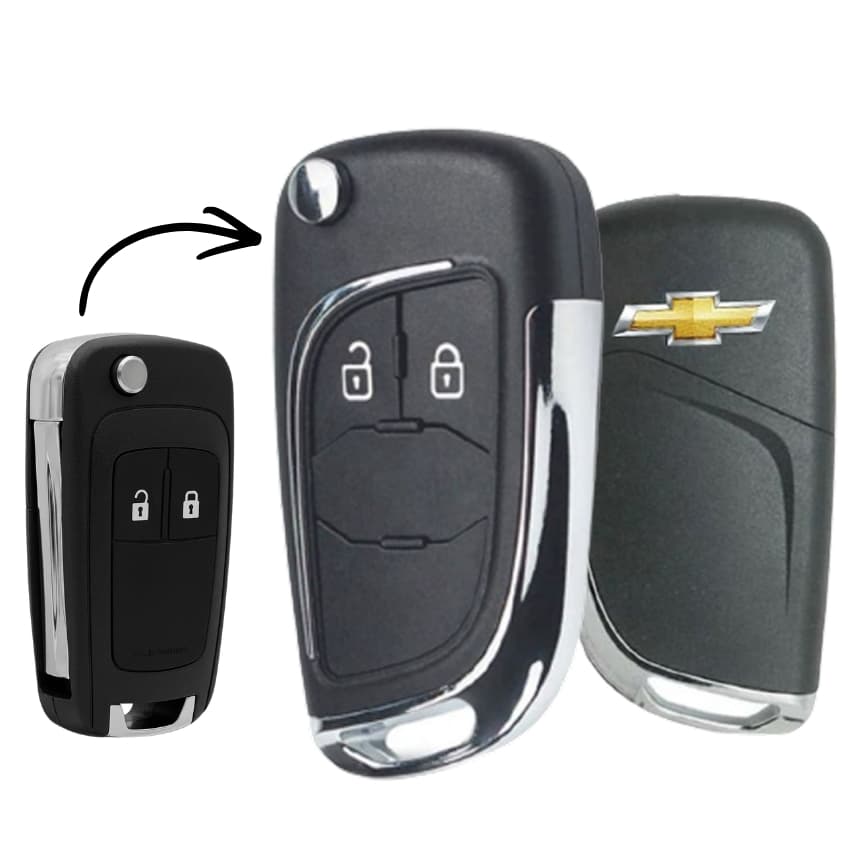 Chave Canivete Capa Carcaça Cruze Onix S10 Montana Tracker Spin Cobalt Nova Modernização