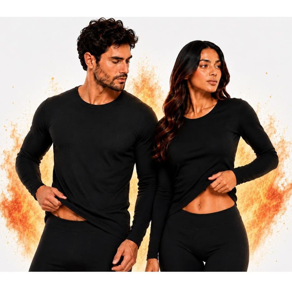 Camisa Térmica Masculina Flanelada Roupa Segunda Pele Inverno Frio Intenso Preta