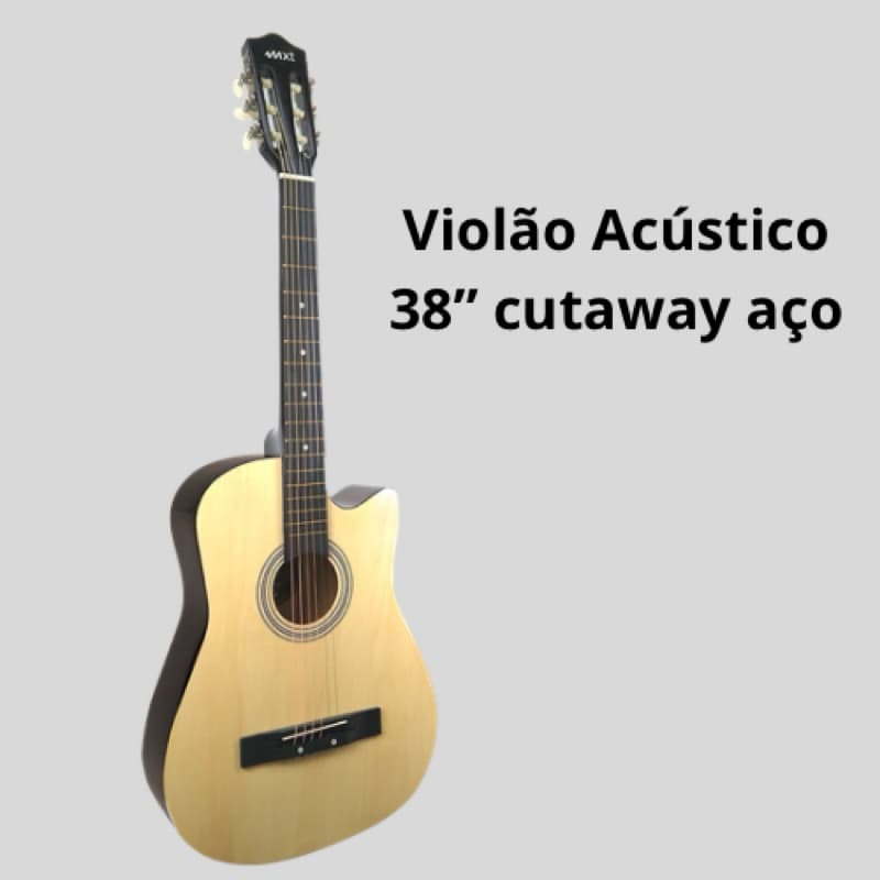 Violão  acústico cutway estudante aço corda Bronze Ja regulado pelo Luthier