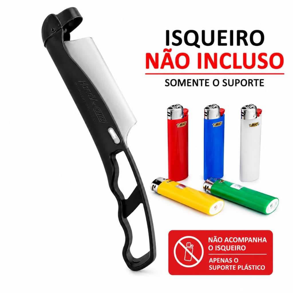 Suporte Acendedor para Isqueiro BIC Maxi | Multiuso para Fogão, Churrasqueira e Velas (Sem Isqueiro)