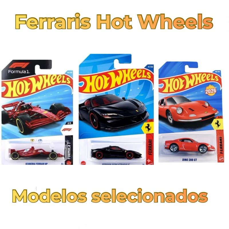 🔥 Ferrari Hot Wheels – Modelos Exclusivos!