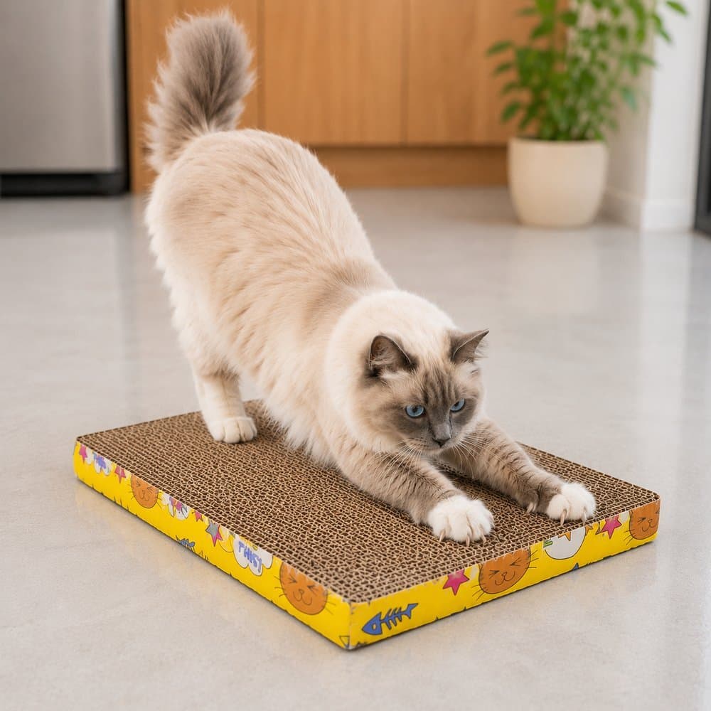Arranhador de Papelão Reto Para Gatos com Catnip - Buppy Pet